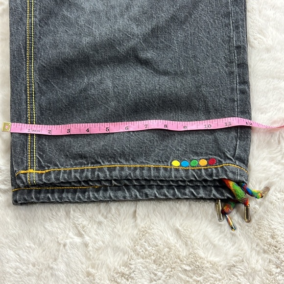 COOGI VINTAGE  Gray Jeans with Green and Yellow Detalla - Picture 11 of 11